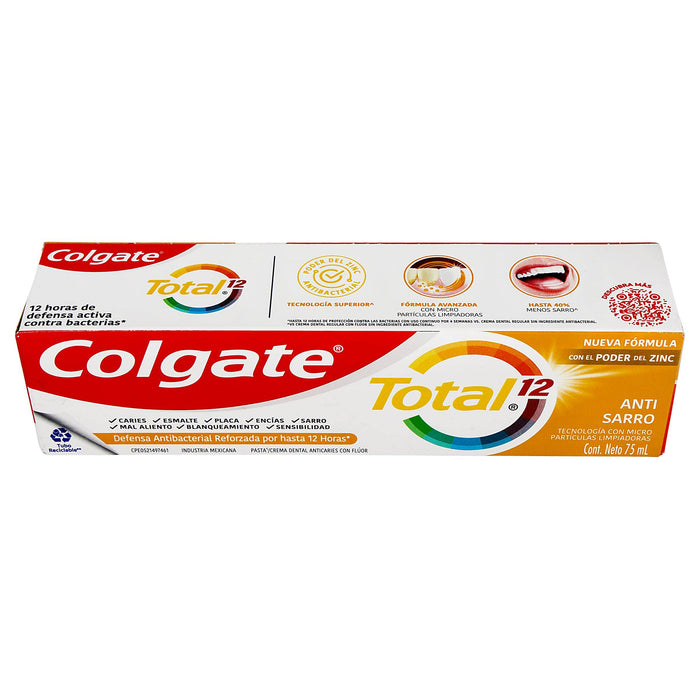 Pasta Dental Colgate Total 12 Anti Sarro 75Ml - WeCare Pharma