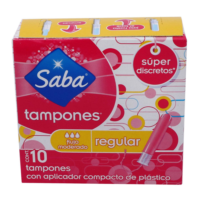 Tampones Saba Regular V-Compacto Con 10 - WeCare Pharma