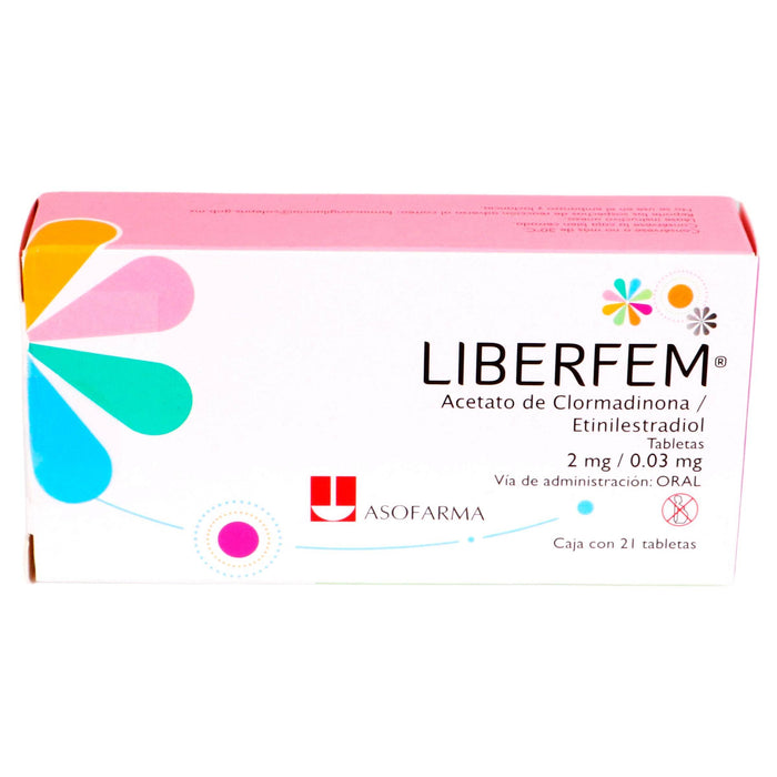 Liberfem 2Mg/0.03Mg Con 21 Tabletas (Acetato De Clormadinona) - WeCare Pharma