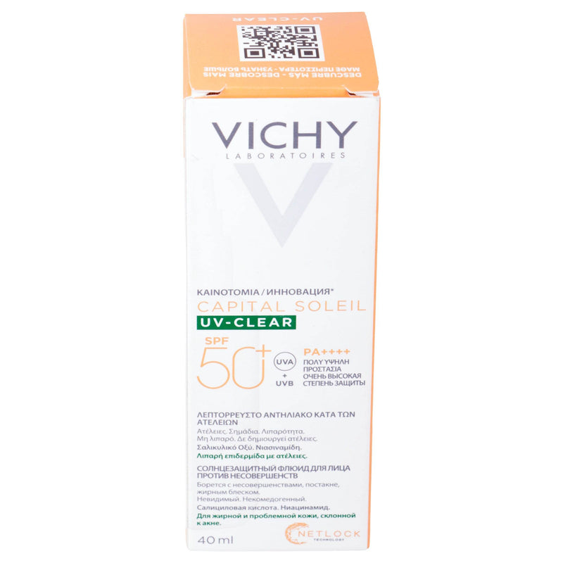 Vichy Protector Solar Anti-Imperfecciones Uv Clear Fps50 40Ml - WeCare Pharma