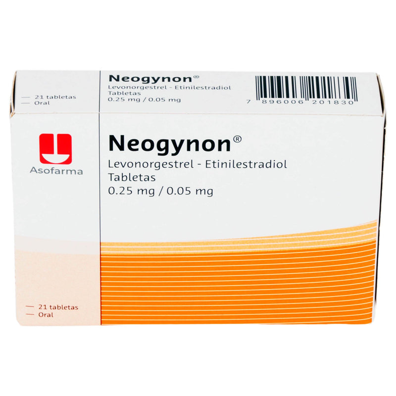 Neogynon (Levonorgestrel/Etinelestradiol) Tabletas 0.25/0.05Mg Con 21 - WeCare Pharma
