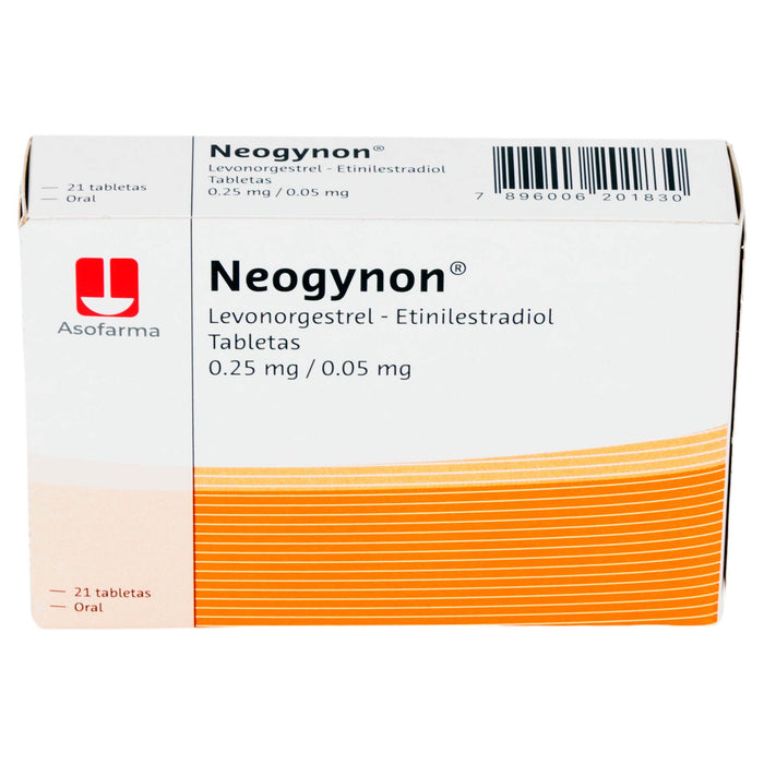 Neogynon (Levonorgestrel/Etinelestradiol) Tabletas 0.25/0.05Mg Con 21 - WeCare Pharma