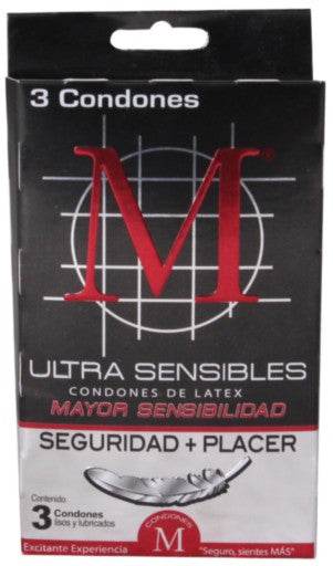 Condón M-Force Ultra Sensibles Con 3 - WeCare Pharma