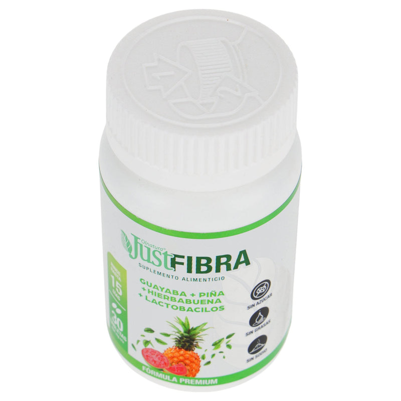 Just Fibra Guayaba + Piña + Hierbabuena + Lactobacilos Tabletas Con 30 - WeCare Pharma