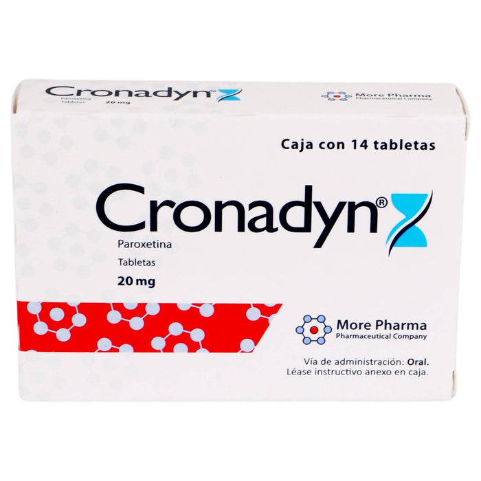 Cronadyn (Paroxetina) Tabletas 20Mg Con 14 - WeCare Pharma