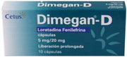 Dimegan D 5Mg/20Mg Con 10 Capsulas (Loratadina-Fenilefrina) - WeCare Pharma