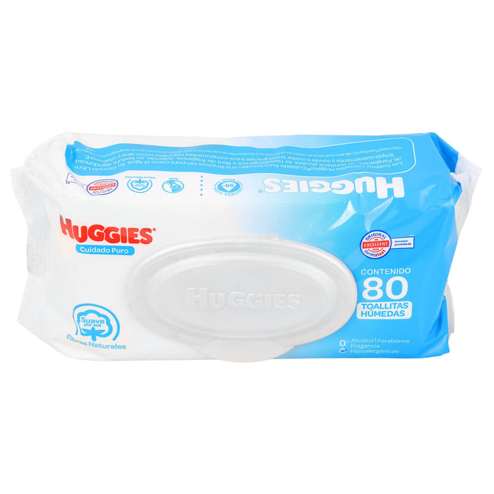 Toallitas Humedas Huggies Cuidado Puro Con 80 - WeCare Pharma