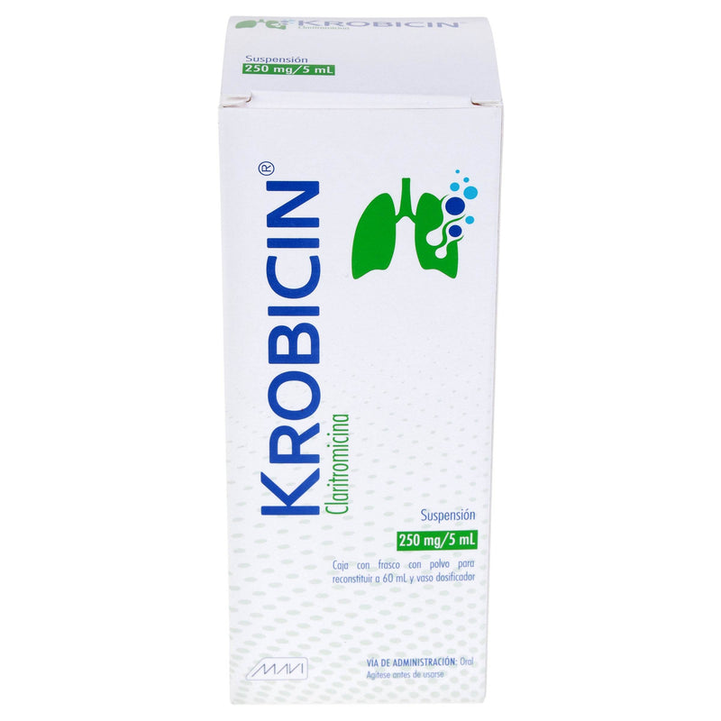 Krobicin Suspensión 250Mg 60Ml (Claritromicina) - WeCare Pharma