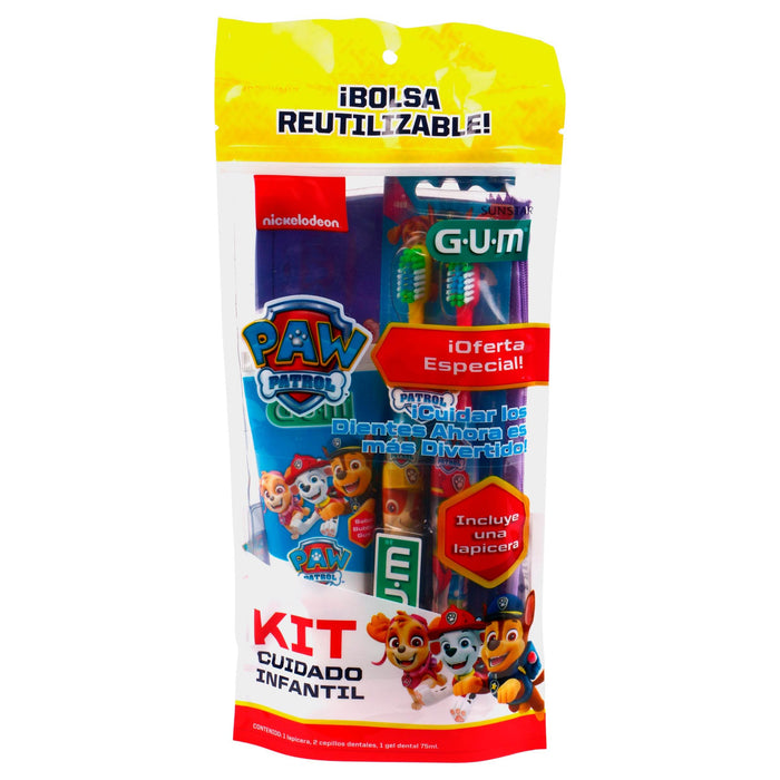 Kit Gum Cuidado Infantil Paw Patrol C/Lapicera - WeCare Pharma