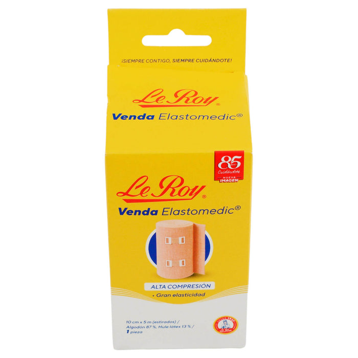Venda Alta Compresión Elastomedic Leroy 10Cm - WeCare Pharma