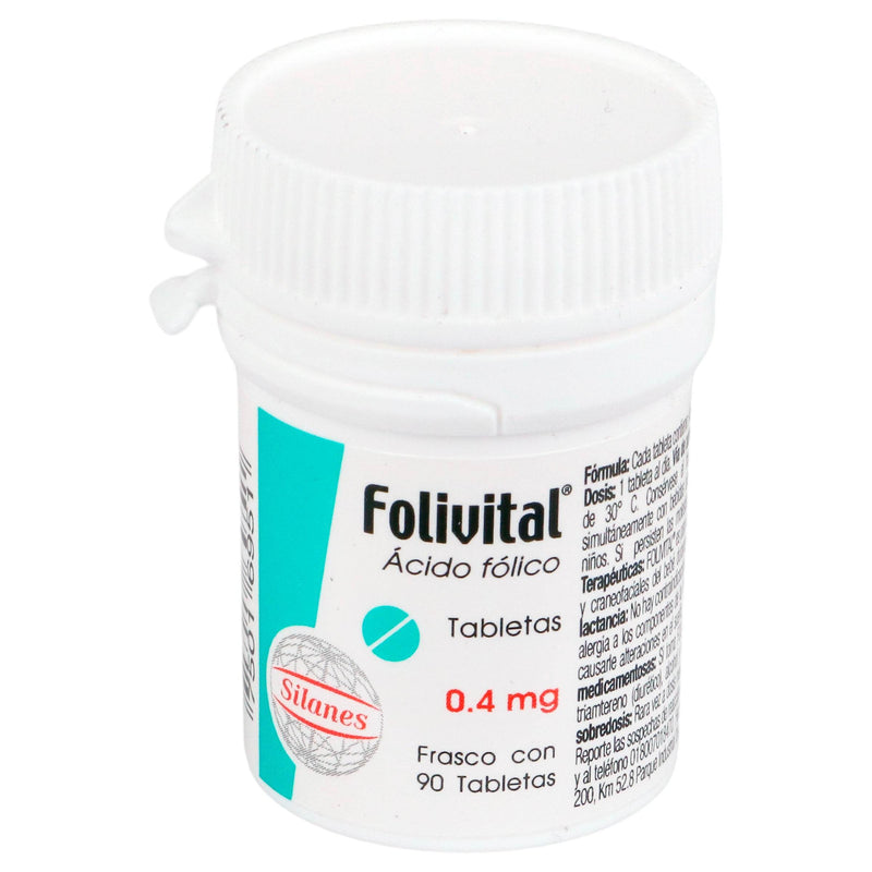 Folivital 0.4Mg Con 90 Tabletas (Acido Folico) - WeCare Pharma