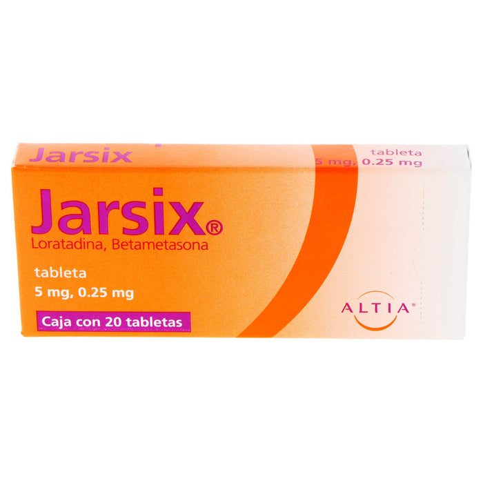 Jarsix (Loratadina/ Betametasona) Tabletas 5/0.25Mg Con 20 - WeCare Pharma