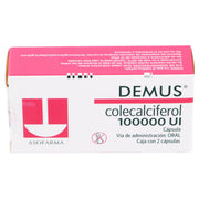 Demus (Colecalciferol) Capsulas 100000Ui Con 2 - WeCare Pharma
