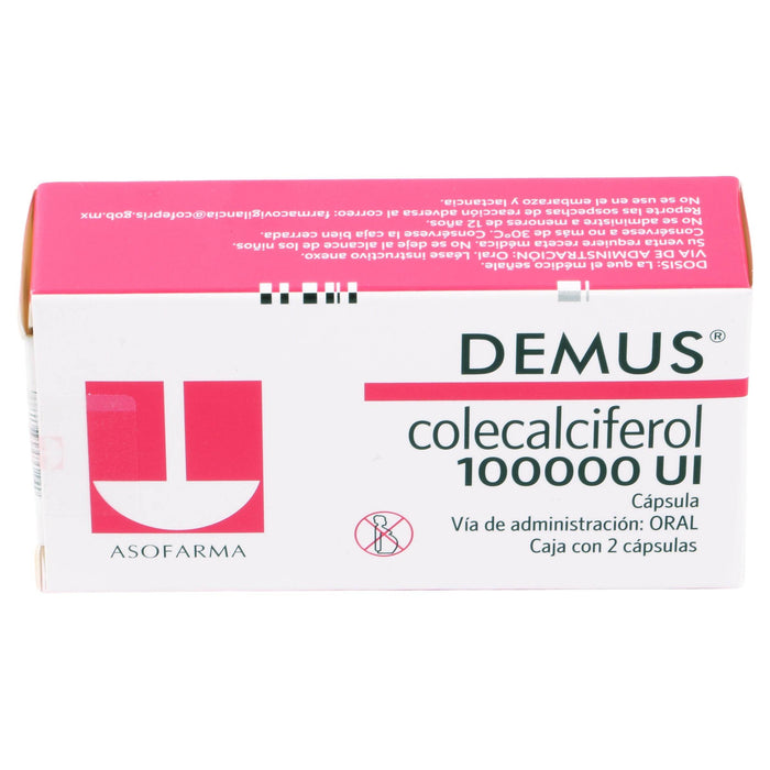 Demus (Colecalciferol) Capsulas 100000Ui Con 2 - WeCare Pharma