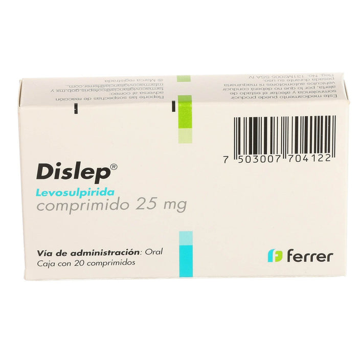 Dislep 25Mg Con 20 Comprimidos (Levosulpirida) - WeCare Pharma