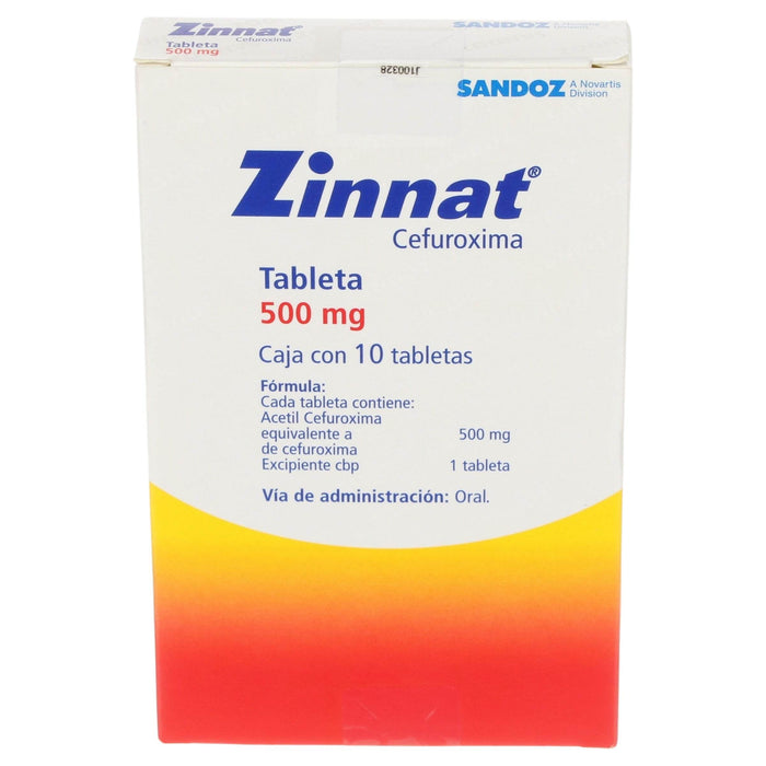 Zinnat 500Mg Con 10 Tabletas (Cefuroxima) - WeCare Pharma