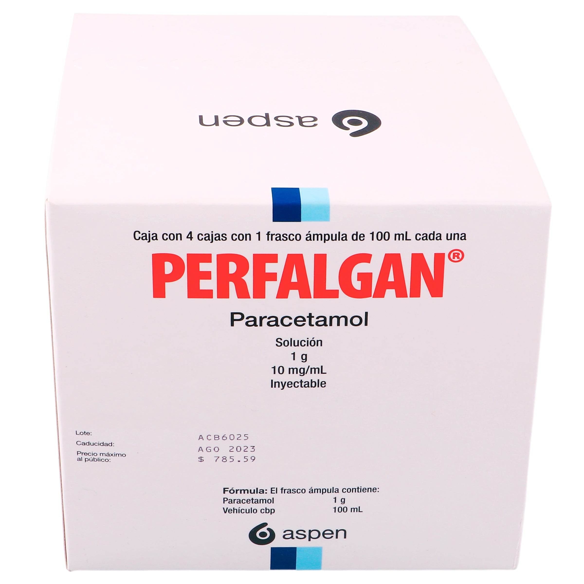 Perfalgan Frasco 1G Con 4 Ampulas (Paracetamol) — WeCare Pharma
