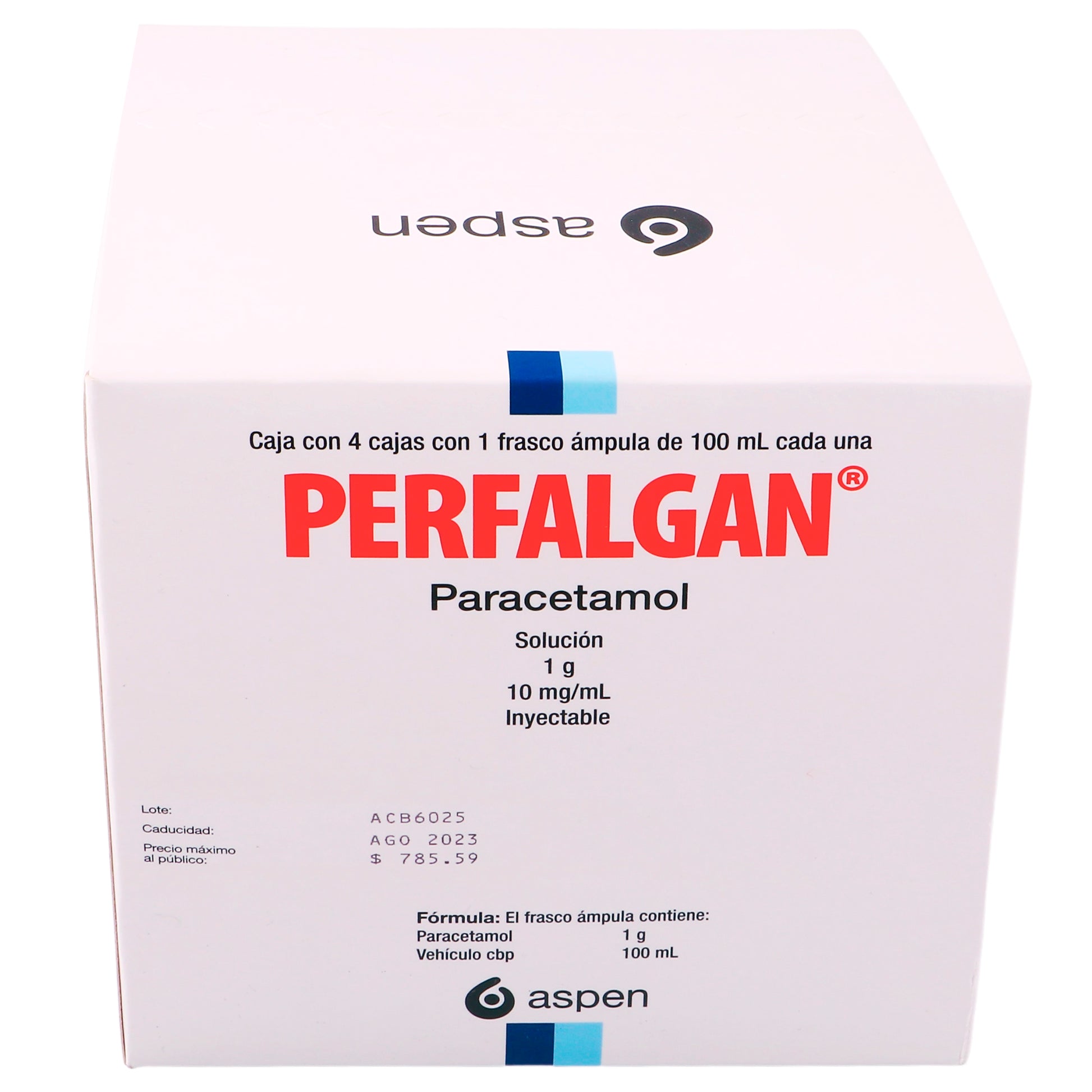 Perfalgan Frasco 1G Con 4 Ampulas (Paracetamol) 3 - 7501041990051