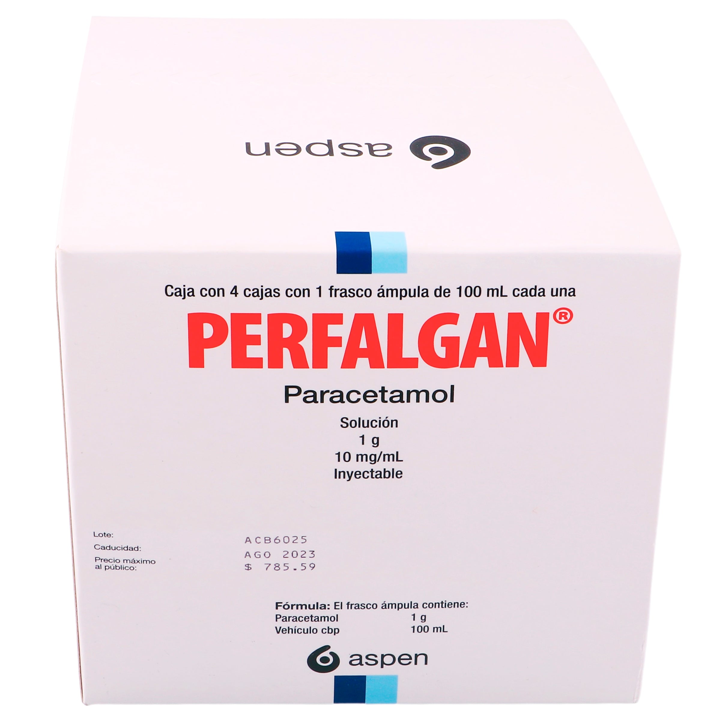 Perfalgan Frasco 1G Con 4 Ampulas (Paracetamol) 3 - 7501041990051