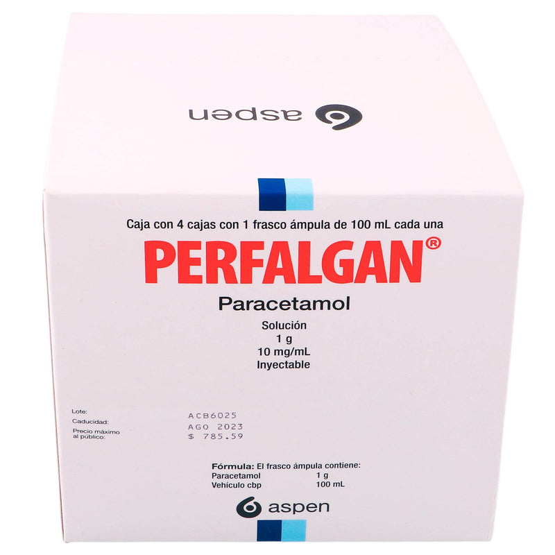 Perfalgan Frasco 1G Con 4 Ampulas (Paracetamol) - WeCare Pharma