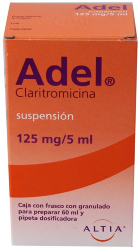 Adel Suspensión 150Mg/5Ml Frasco 60Ml (Claritromicina) 3 - 7501314701940