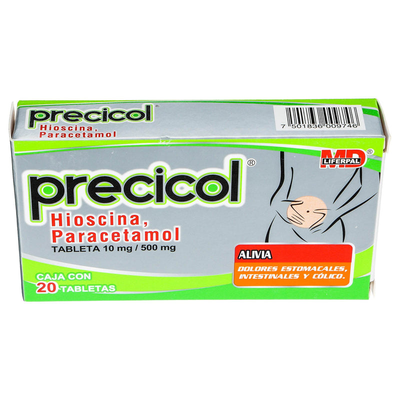 Precicol Precicol 10Mg/500Mg Con 20 Tabletas (Hioscina/Paracetamol) — WeCare Pharma