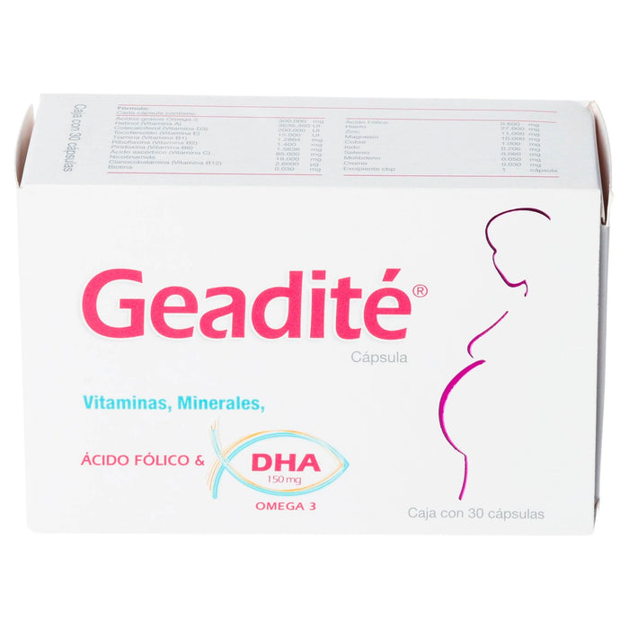Geadite 150Mg Con 30 Capsulas (Acido Folico/Omega 3) - WeCare Pharma