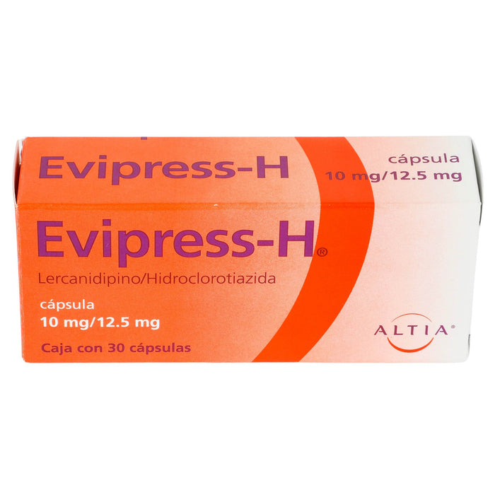 Evipress H (Lercanidipino/Hidroclorotiazida) Capsulas 10Mg/12.5Mg Con 30 - WeCare Pharma