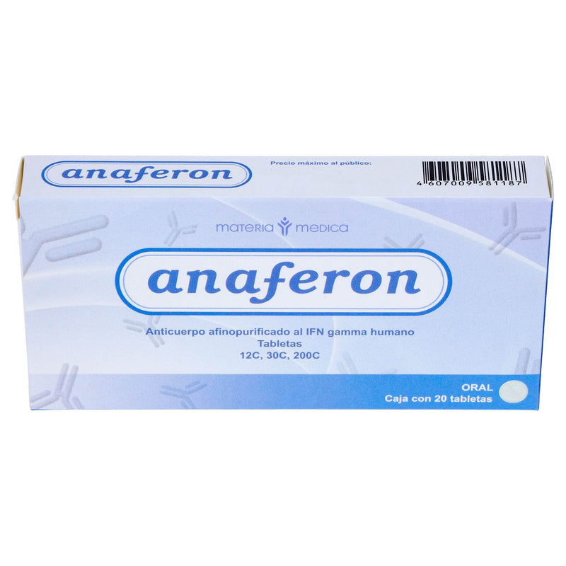 Anaferon Ad 12/30/200C Con 20 Tabletas (Anticuerpo Afino Gamma Humano) - WeCare Pharma