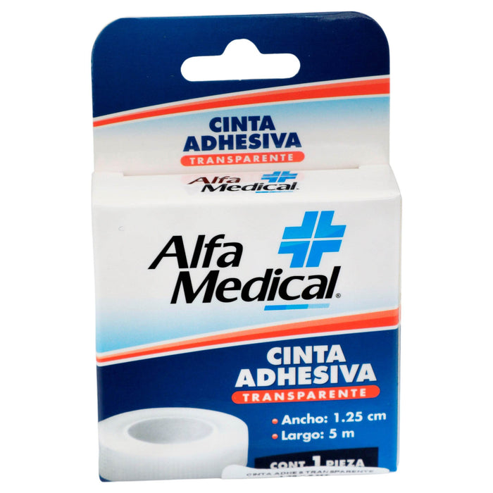Cinta Adhesiva Transparente 1.25Cm X 5M Alfa Medical - WeCare Pharma