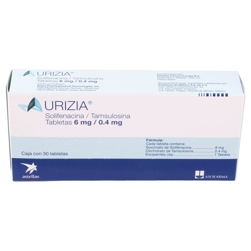 Urizia 6Mg/0.4Mg Con 30 Tabletas (Solifenacina/Tamsulosina) - WeCare Pharma