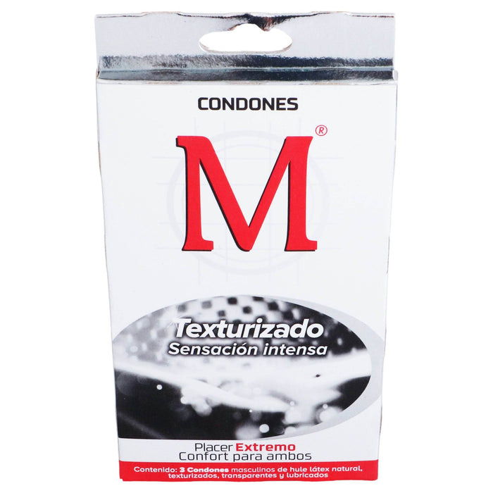 Condón M-Force Texturizado Con 3 - WeCare Pharma