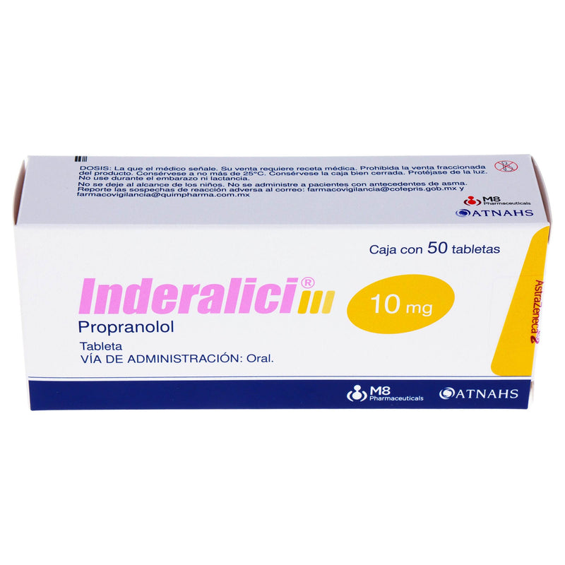 Inderalici Iii (Propranolol) Tabletas 10Mg Con 50 - WeCare Pharma