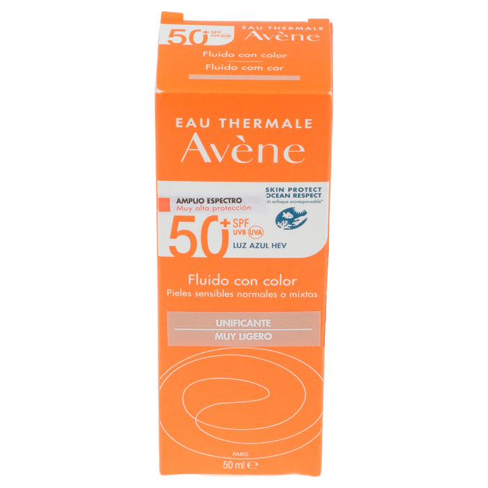 Avene Protector Solar Fluido Con Color Unificante Muy Ligero 3 - 3282770149111