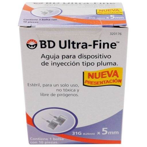 Aguja Para Pluma Bd 31Gx5Mm Con 10 - WeCare Pharma