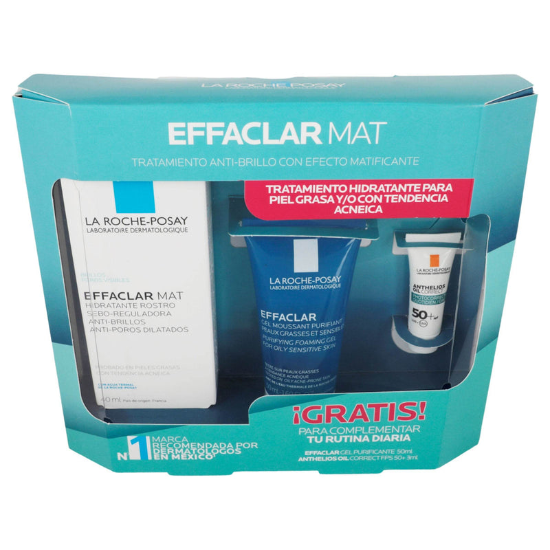 La Roche-P Effaclar Mat 40Ml+Effaclar Gel 50Ml+Toque Seco Fps50 Con Color - WeCare Pharma