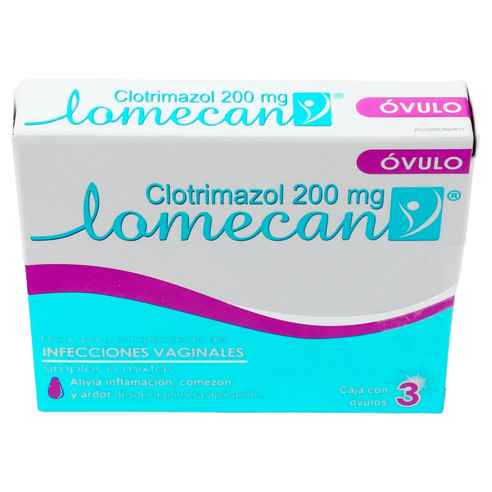 Lomecan Ovulos 200Mg Con 3 (Clotrimazol) - WeCare Pharma