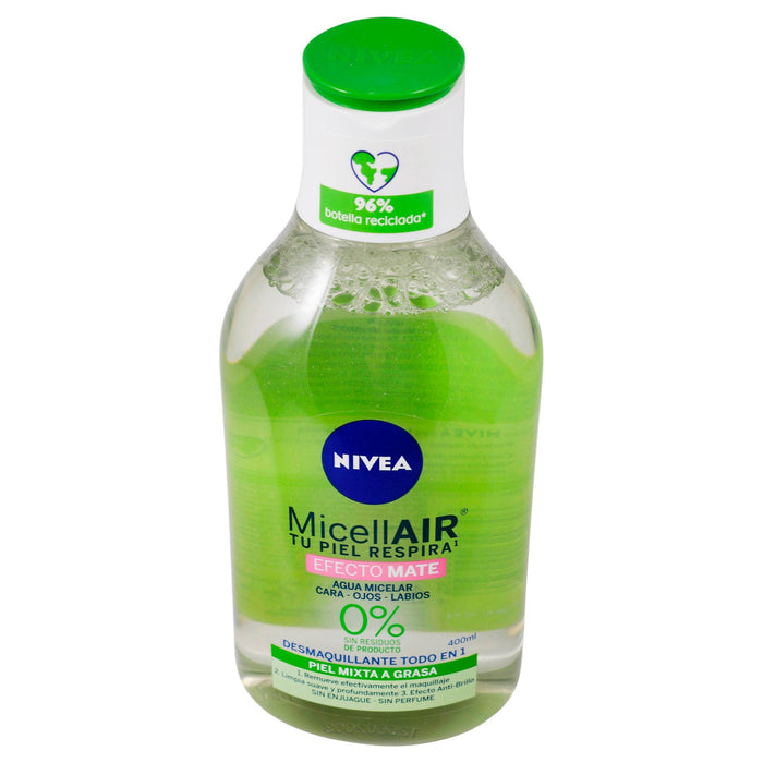 Nivea Agua Micelar Micellair Efecto Mate Frasco Con 400Ml - WeCare Pharma