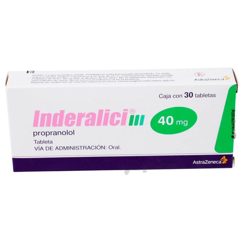 Inderalici 40Mg Con 30 Tabletas (Propranolol) - WeCare Pharma