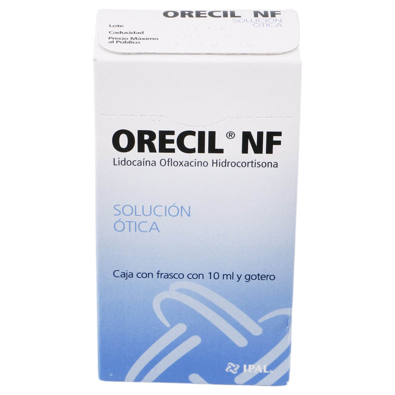 Orecil Nf Gotas Otica 10Mg/3Mg/2.5Mg 10Ml (Lidocaina/Ofloxacino/Hidrocortisona) - WeCare Pharma