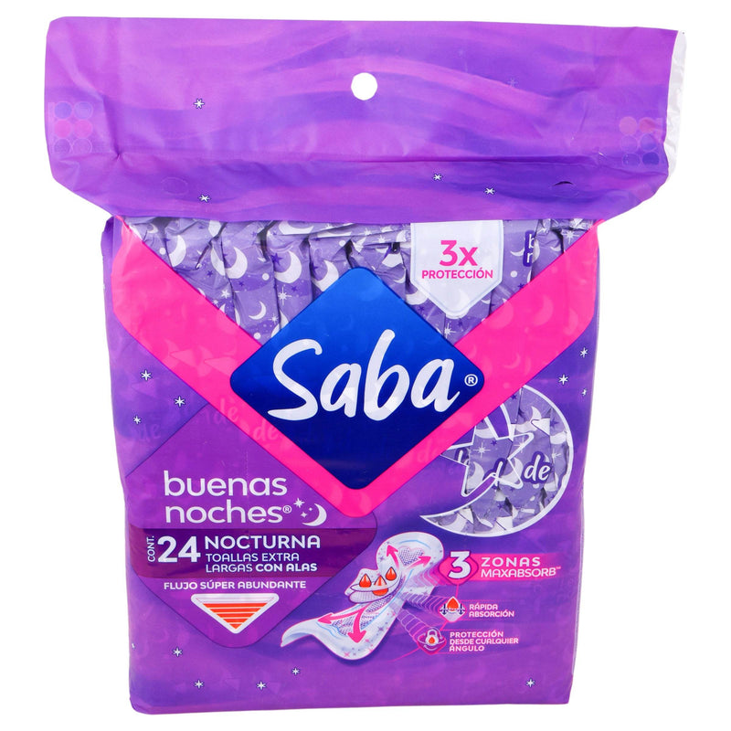 Toallas Saba Buenas Noches Con Alas Con 24 - WeCare Pharma
