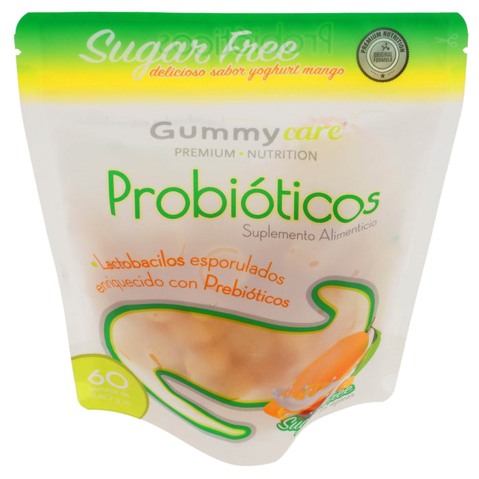 Gummycare Probióticos Sabor Yogurt Mango 60 Gomitas - WeCare Pharma
