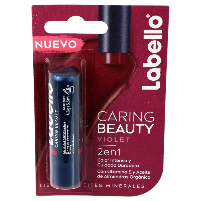 Labello Caring Beauty Violet 2 En 1 4.8G - WeCare Pharma