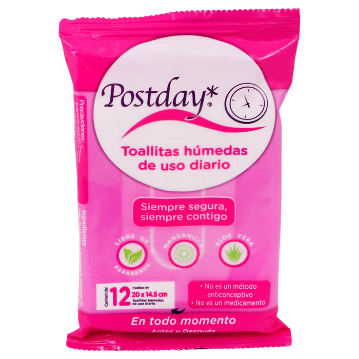 Toallitas Húmedas Postday Con 12 - WeCare Pharma