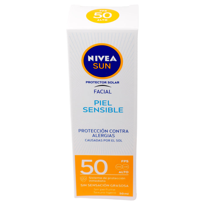 Nivea Sun Protector Facial Piel Sensible Fps50 50Ml 3 - 7501054547815