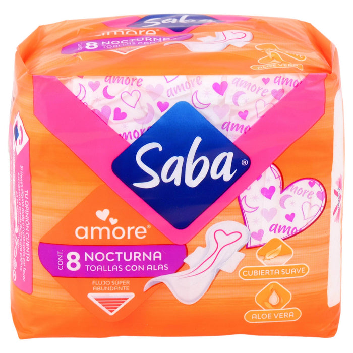 Toallas Saba Amore Nocturna Con 8 - WeCare Pharma