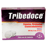 Tribedoce 100Mg/5Mg/50Mcg Con 30 Tabletas (Tiamina/Piridoxina/Cianocobalamina) - WeCare Pharma
