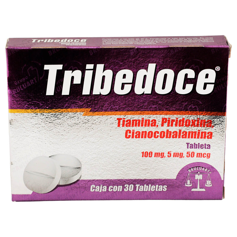 Tribedoce 100Mg/5Mg/50Mcg Con 30 Tabletas (Tiamina/Piridoxina/Cianocobalamina) - WeCare Pharma