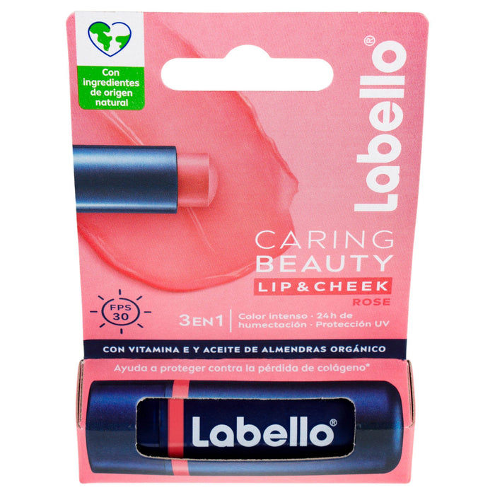 Labello Pomada Para Labios Caring-B Rose 4.8G - WeCare Pharma