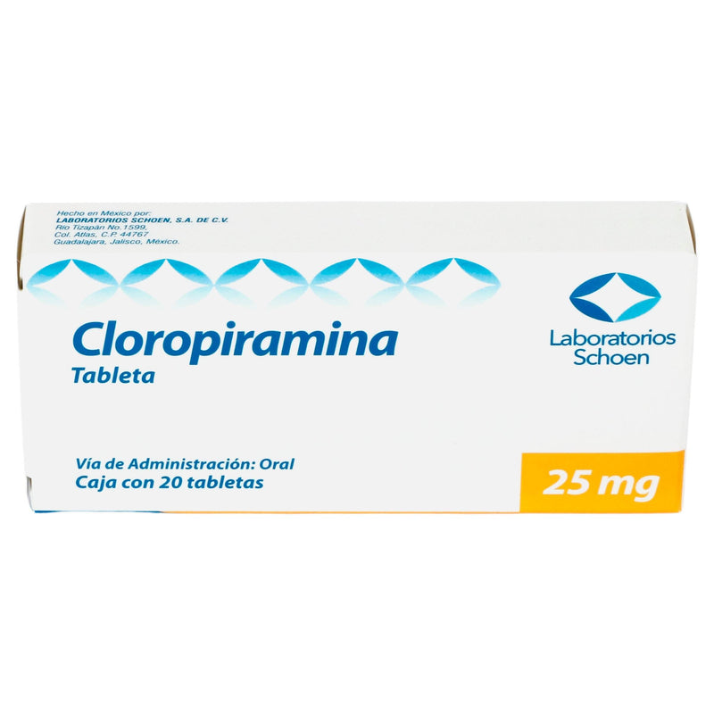 Cloropiramina 25Mg Con 20 Schoen Tabletas - WeCare Pharma
